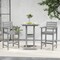 Set of 2 Patio HDPE Adirondack Bar Chairs with Wide Armrests and Inclined Backrest Perfect for Outdoor Use